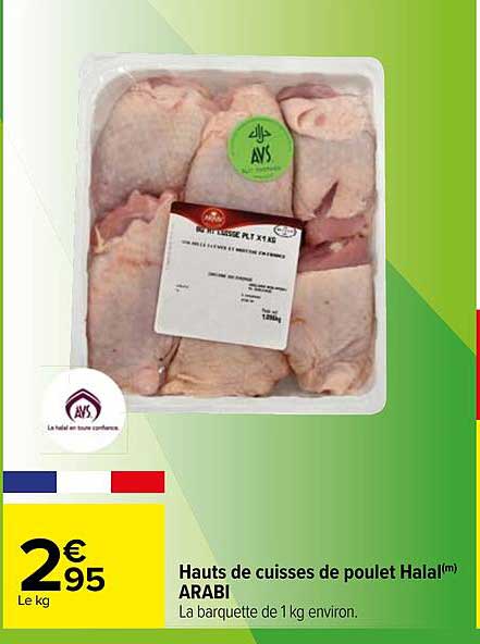 hauts de cuisses de poulet halal arabi