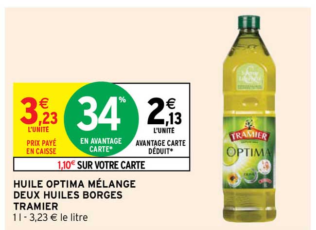 Huile Optima Mélange Deux Huiles Borges Tramier
