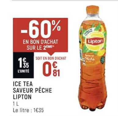 Ice Tea Saveur Pêche Lipton