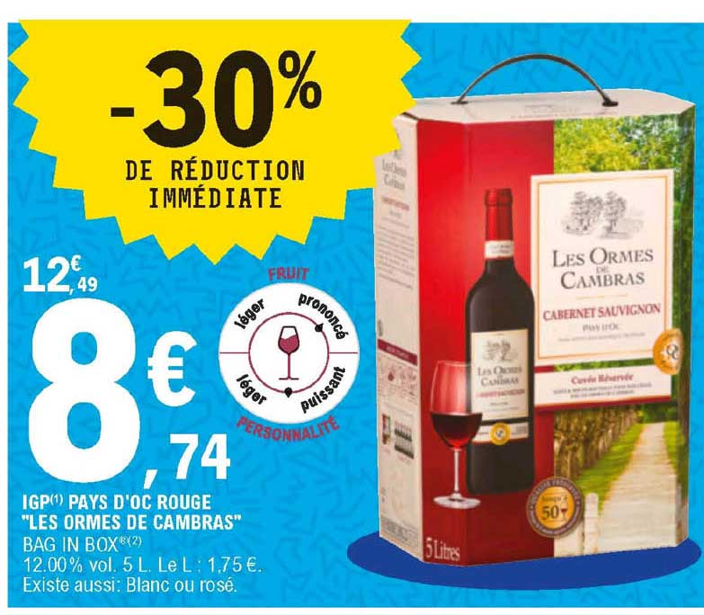 igp pays d'oc rouge "les ormes de cambras"