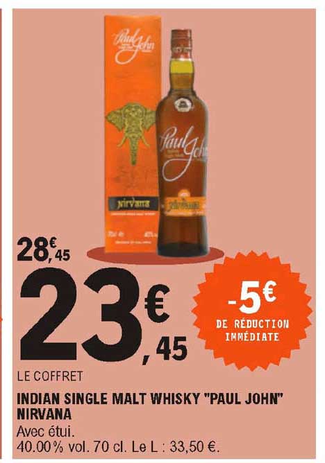 Indian Single Malt Whisky "paul John" Nirvana