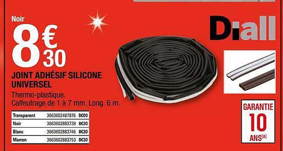 Joint Adhésif Silicone Universel Diall