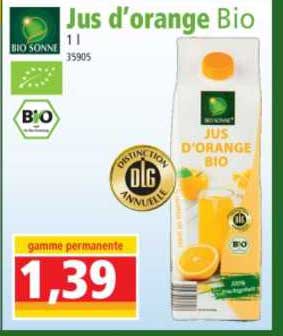 jus d'orange bio bio sonne