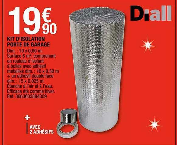 kit d'isolation porte de garage diall