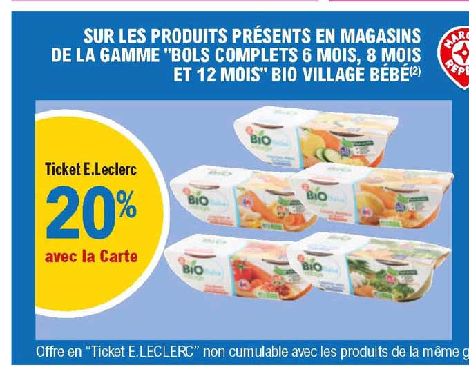 la gamme "bols complets 6 mois, 8 mois et 12 mois" bio village bébé