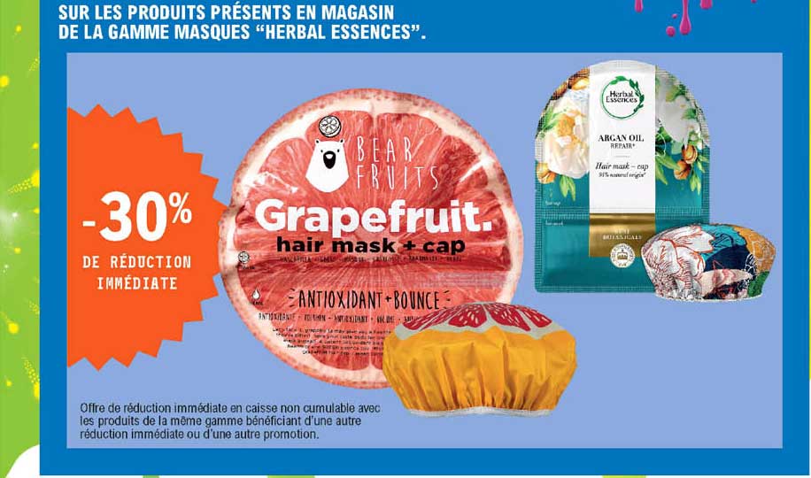 la gamme masques "herbal essences"