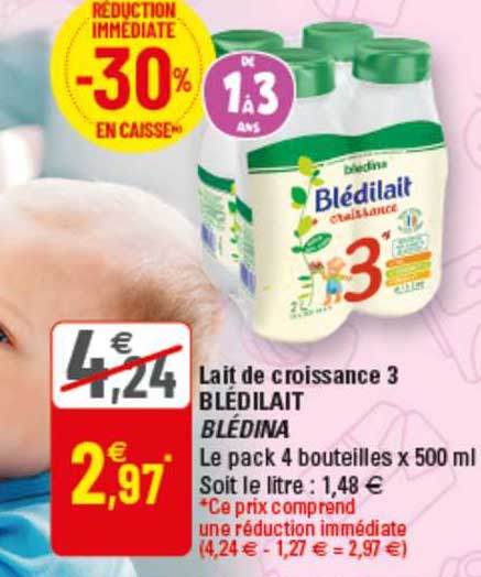 Lait De Croissance 3 Blédilait Blédina