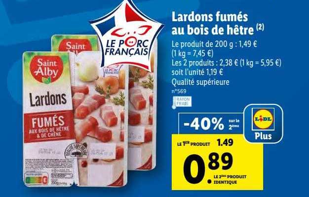 lardons fumés au bois de hêtre saint alby