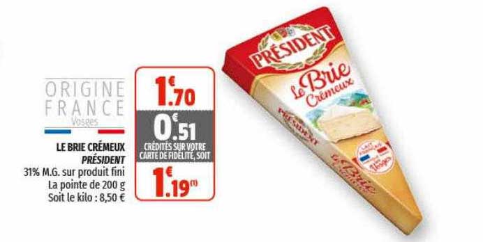 Le Brie Crémeux Président