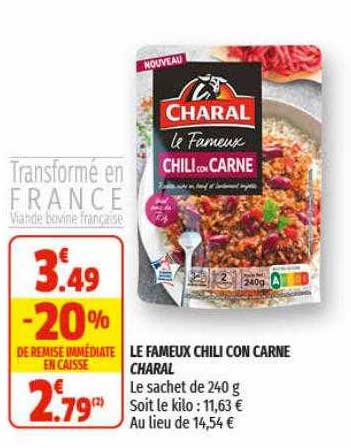 le fameux chili con carne charal