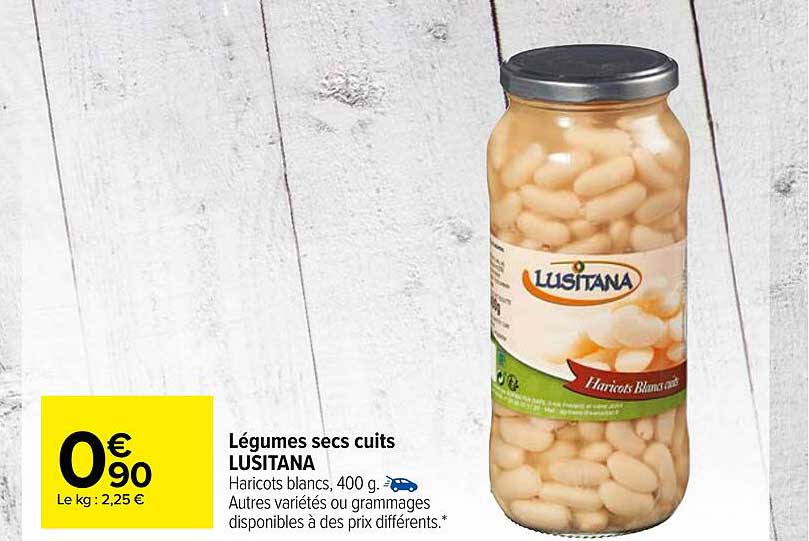 légumes secs cuits lusitana