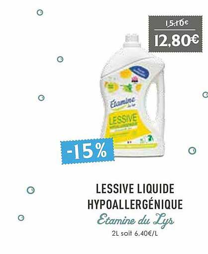 lessive liquide hypoallergénique étamine du lys