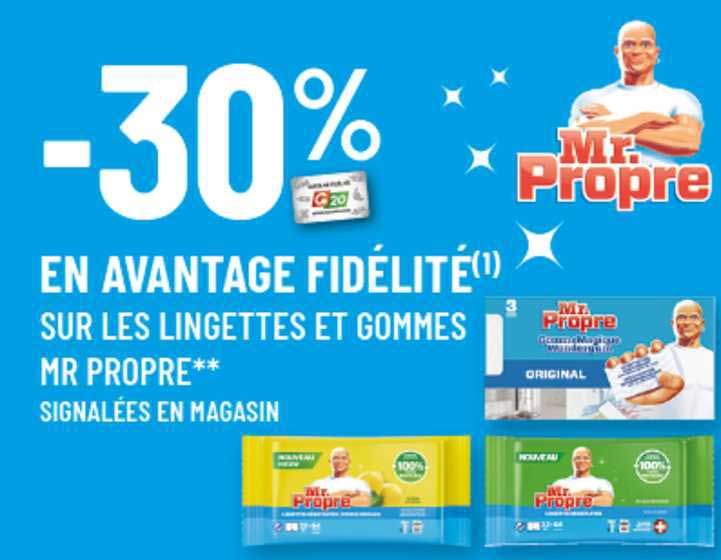 lingettes et gommes mr propre