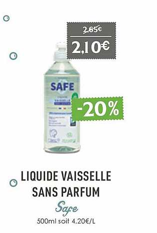 liquide vaisselle sans parfum safe