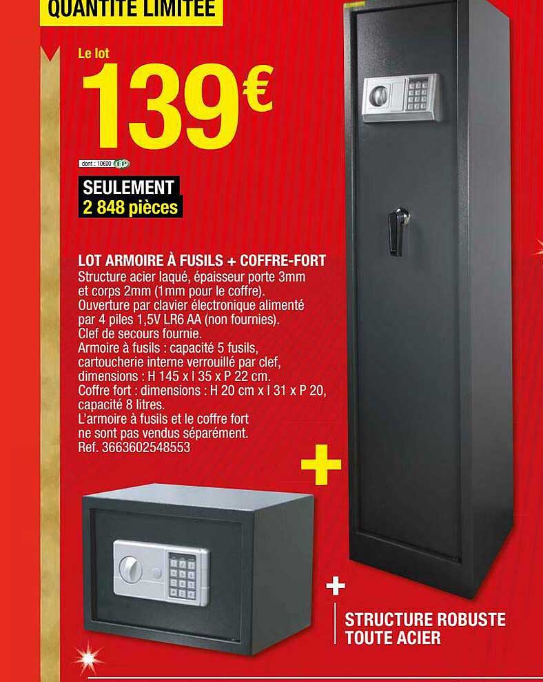 lot armoire à fusils + coffre-fort