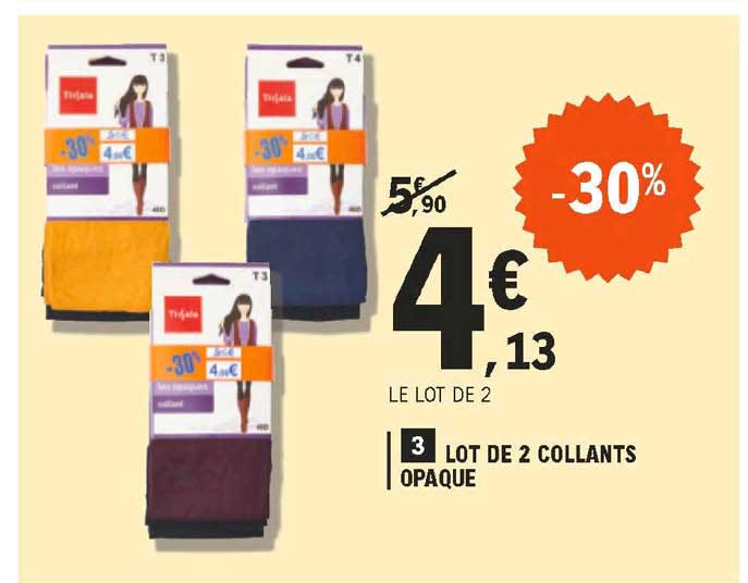 lot de 2 collants opaque