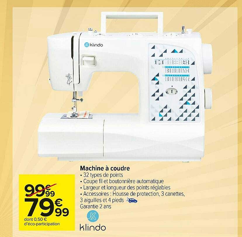 machine à coudre klindo