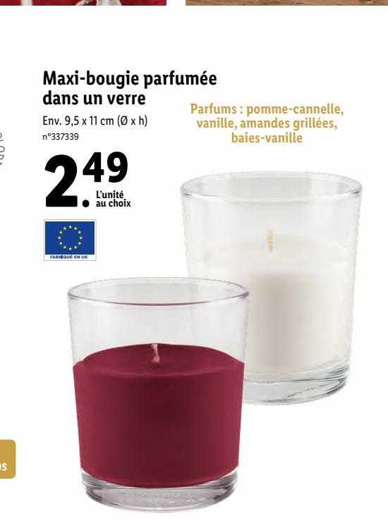 maxi-bougie parfumée dans un verre