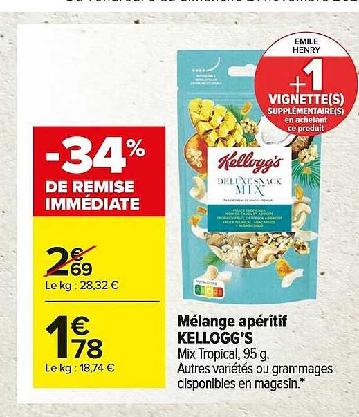 mélanger apéritif kellogg's