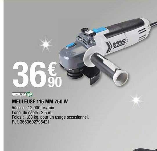 Meuleuse 115 Mm 750 W Mac Allister