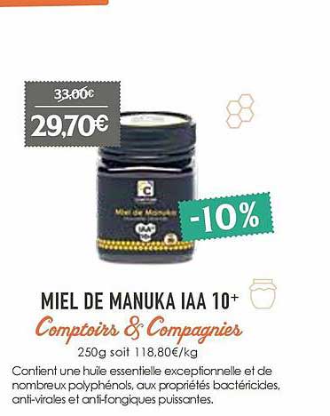 miel de manuka iaa 10+ comptoirs & compagnies