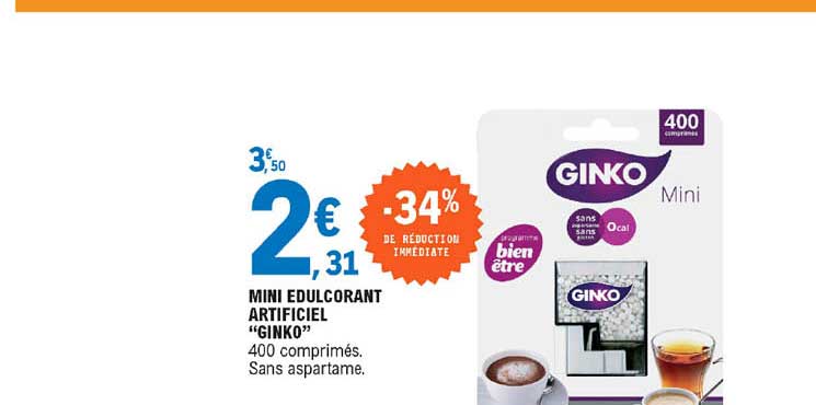 mini edulcorant artificiel "ginko"