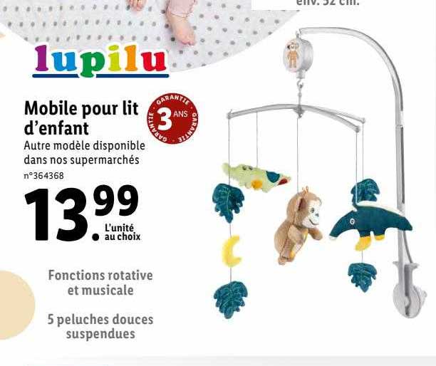 mobile pour lit d'enfant lupilu