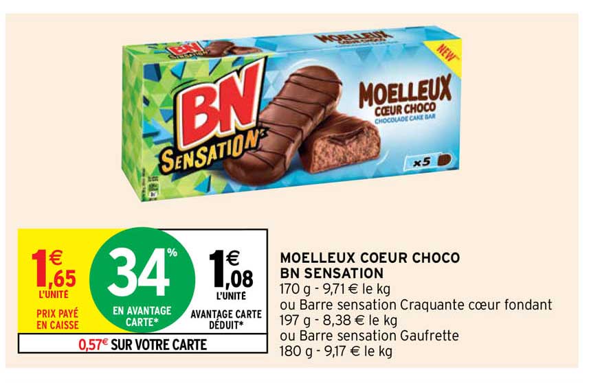 Moelleux Cœur Choco Bn Sensation