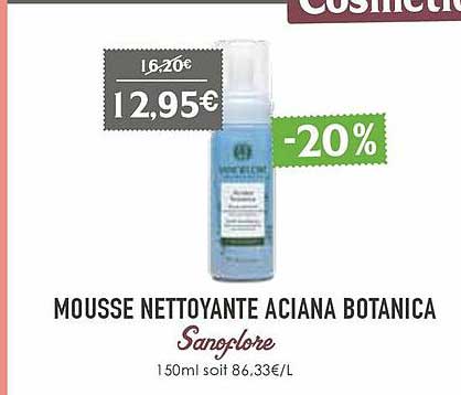 mousse nettoyante aciana botanica sanoflore