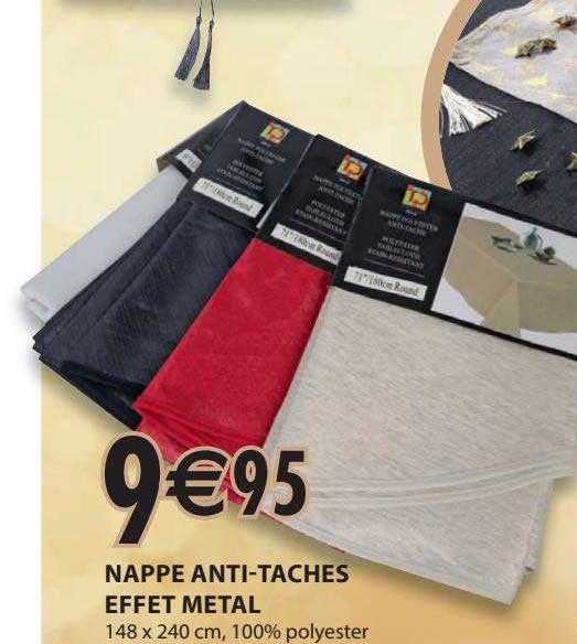nappe antitaches effet métal
