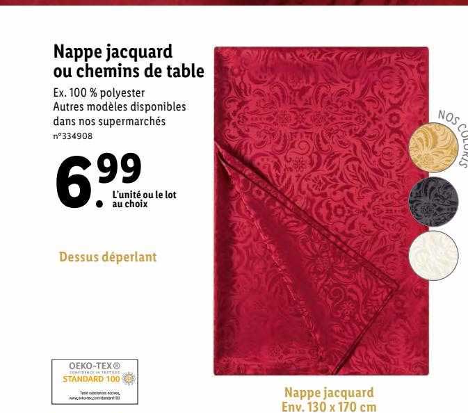 nappe jacquard ou chemins de table