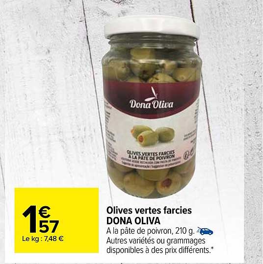 olives vertes farcies dona oliva