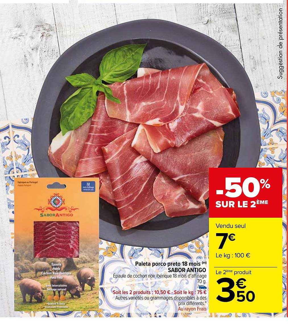 Paleta Porco Preto 18 Mois Sabor Antigo