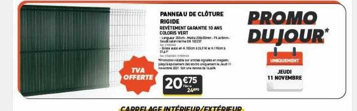 panneau de clôture rigide revêtement garantie 10 ans coloris
