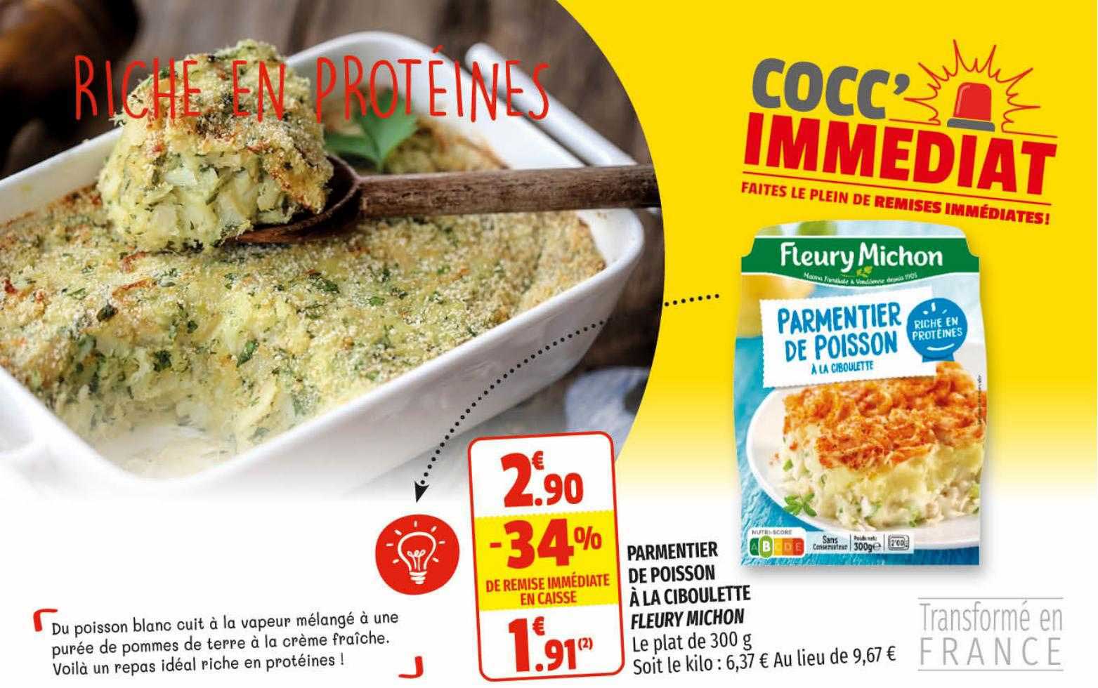 parmentier de poisson à la ciboulette fleury michon