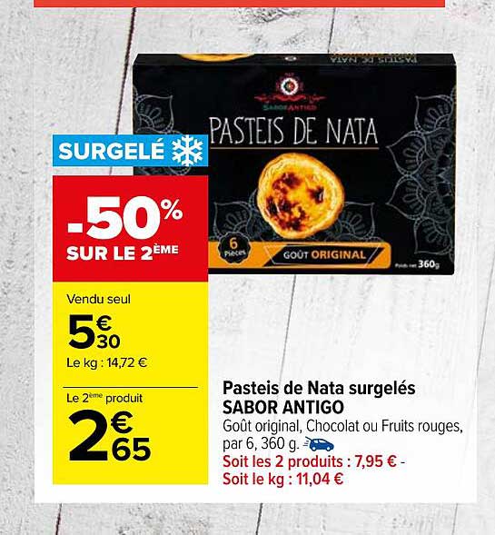 pasteis de nata surgelés sabor antigo