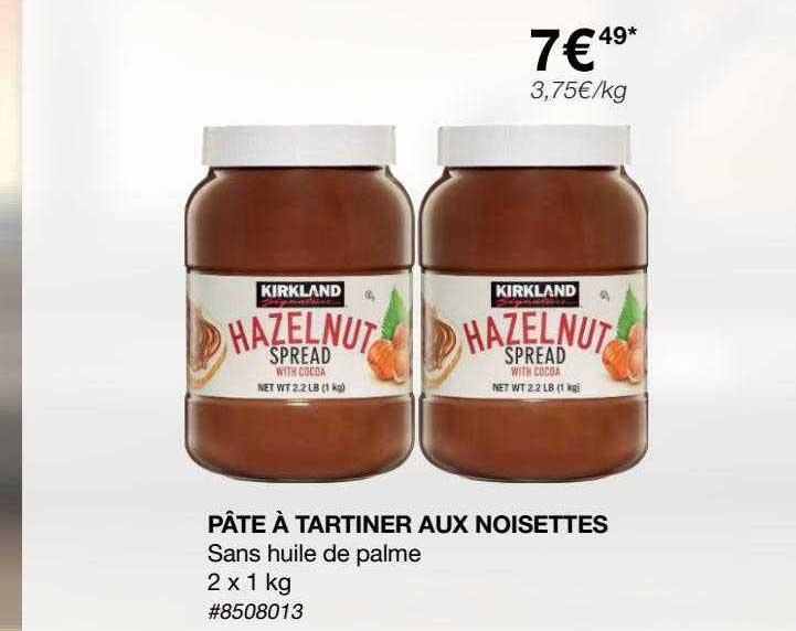 Pâte à Tartiner Aux Noisettes Kirkland