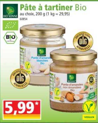pâte à tartiner bio bio sonne
