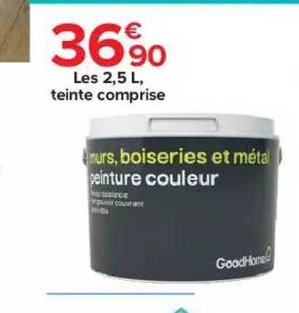 peinture couleur murs, boiseries et métal