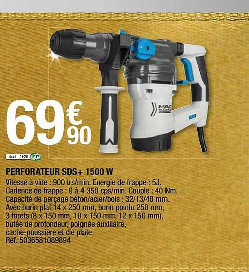 perforateur sds+ 150 w mac allister