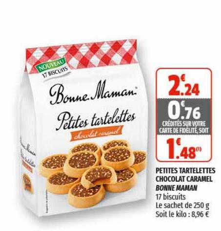 petites tartelettes chocolat caramel bonne maman