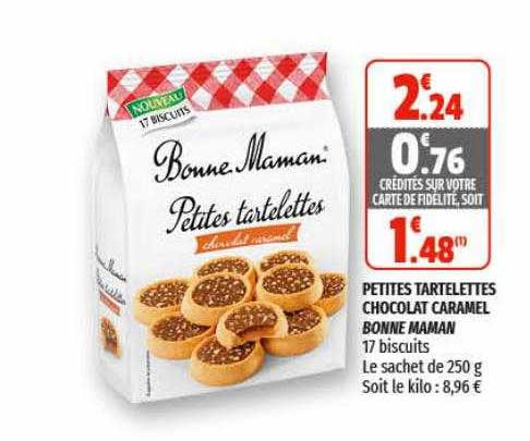 petites tartelettes chocolat caramel bonne maman