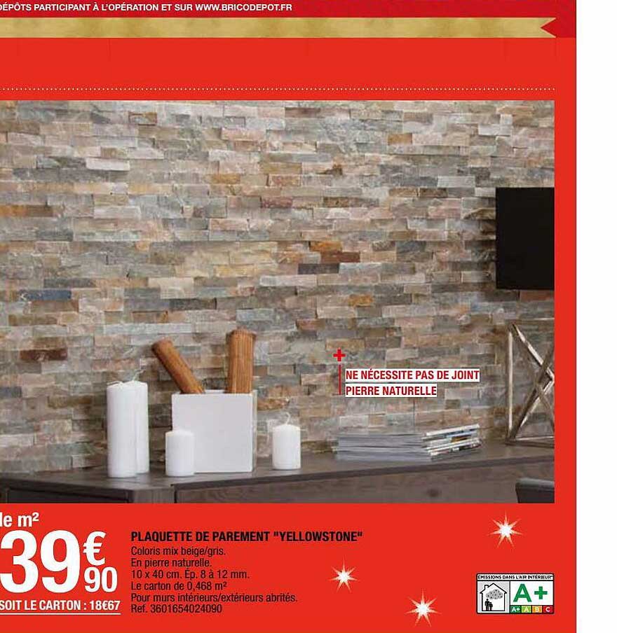 plaquette de parement "yellowstone"
