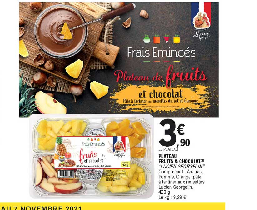 plateau fruits & chocolat "lucien georgelin"