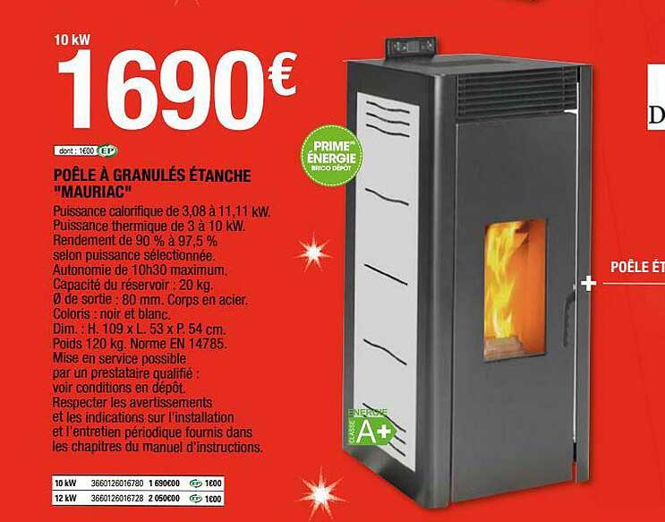 poêle à graulés étanches "mauriac"