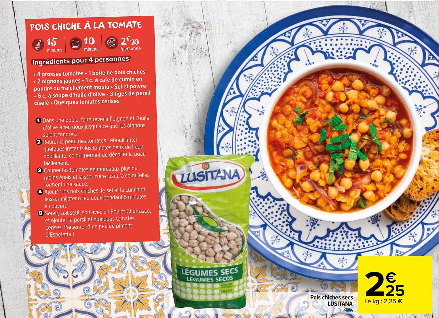 pois chiches secs lusitana