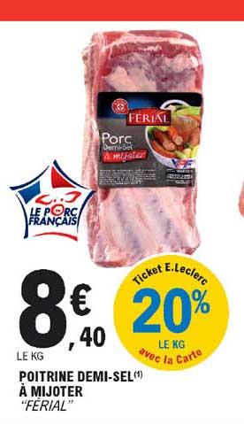 poitrine demi-sel à mijoter "férial"