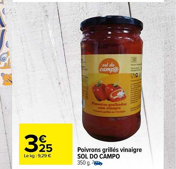 poivrons grillés vinaigre sol do campo