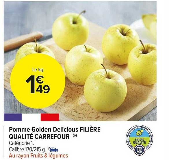 pomme golden delicious filière qualité carrefour