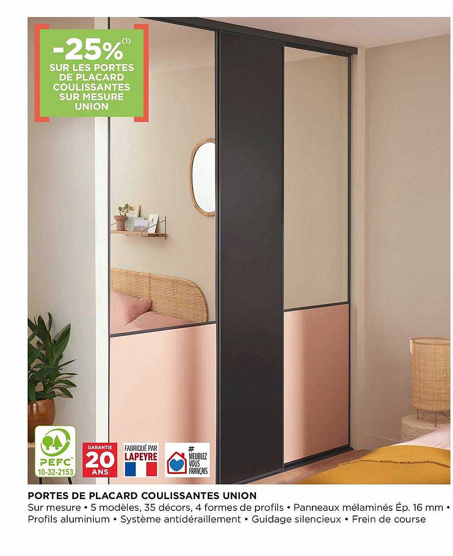 portes de placard coulissantes union